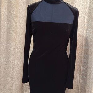Vera Wang Black Long Sleeve Dress